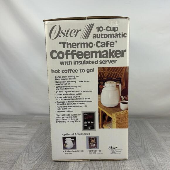 Vintage 1985 Oster Thermo-Café 10-Cup Drip Coffeemaker 666-61 NOS - Picture 2 of 7